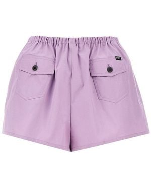 Prada Poplin Shorts - Purple