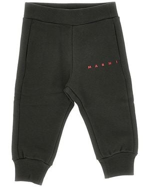 Marni Logo Print Jogging Trousers - Grey