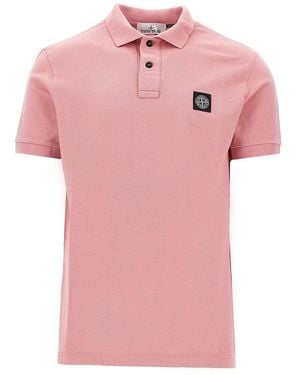 Stone Island Stretch Piquet Polo Shirt - Pink