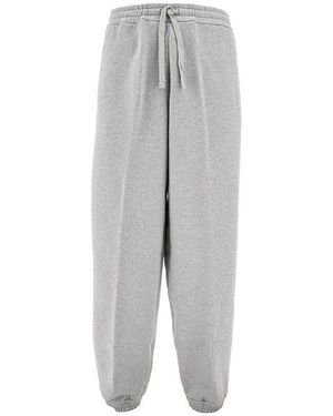 Gucci Joggers With Web Ribbon Trims - Grey