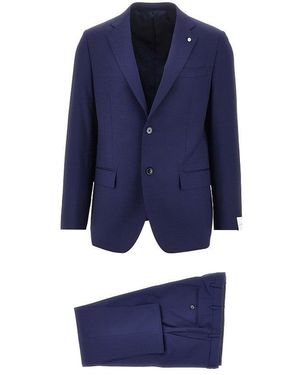 Luigi Bianchi Wool Single-Breasted Tailored Suit - Blue