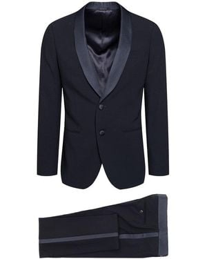 Giorgio Armani Wool Crepe Soho Tuxedo Suit - Blue