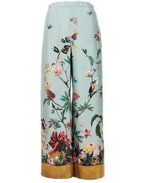 La DoubleJ Silk Twill Pyjama Trousers - Green