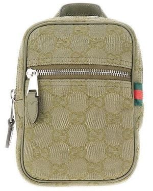 Gucci Gg Fabric Crossbody Mini Bag - Green