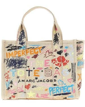 Marc Jacobs The Punk Scribble Small Canvas Tote Bag - Multicolour