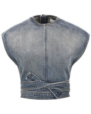 Alaïa Denim Top - Grey