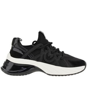 Pinko Slip-On Sneakers With Love Birds Logo - Black