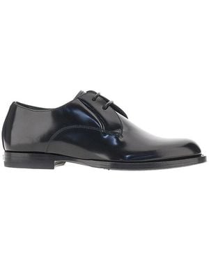 Dolce & Gabbana Spazzolato Leather Laced Shoes - Multicolor