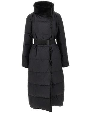 Emporio Armani Recycled Nylon Reversible Long Down Jacket - Black