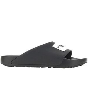 Givenchy 'Label' Rubber Mules - Black