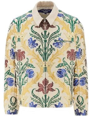 Junya Watanabe Lamé Damask Fabric Jacket - Green