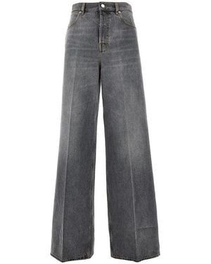 Gucci Wide Leg Loose Fit Jeans - Gray
