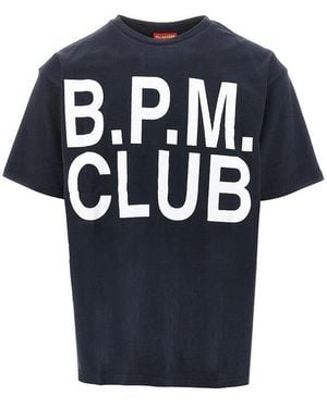 Public Possession 'B. P.M. Club' Cotton T-Shirt - Blue
