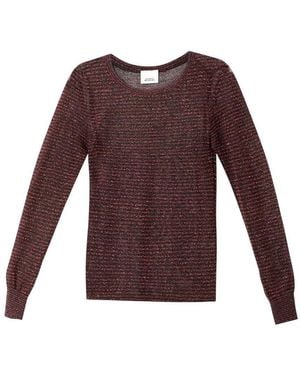 Isabel Marant 'Cenaya' Lurex Knit Top - Purple