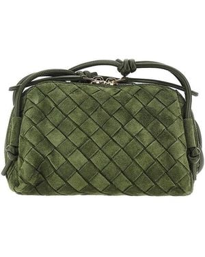 Bottega Veneta Intrecciato Suede Leather 'Concert' Bag - Green