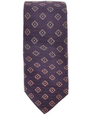 Brunello Cucinelli Jacquard Silk Necktie - Purple