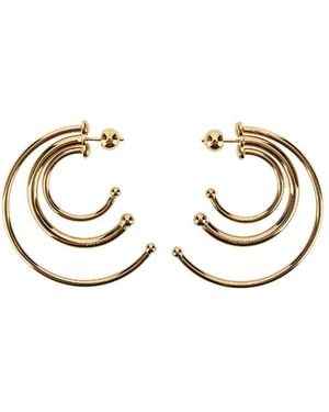 Panconesi Pierced Solar Hoops Small Earrings - Metallic