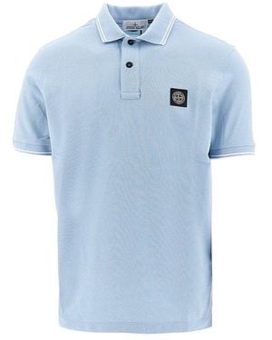 Stone Island Stretch Piquet Polo Shirt - Blue