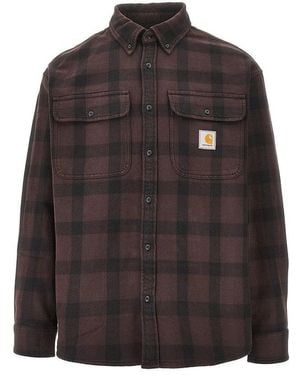 Carhartt 'Edmands' Check Cotton Shirt - Brown