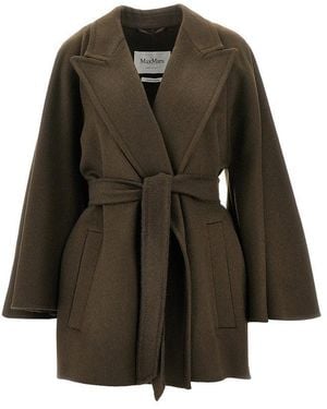 Max Mara Camelhair Short Cape Coat - Brown