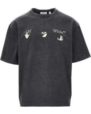 Off-White c/o Virgil Abloh 'Bacco Arrow Skate' Cotton T-Shirt - Black