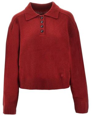 Loulou de Saison 'Luke' Wool And Cashmere Sweater - Red