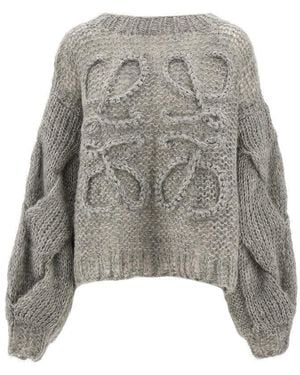 Loewe 'Anagram' Mohair Jumper - Grey