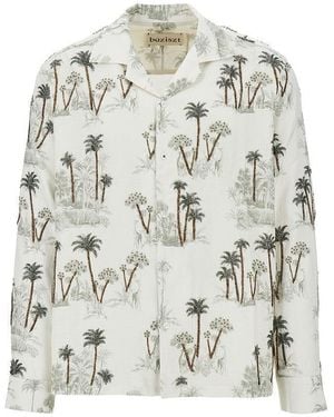 BAZISZT 'Rico' Embroidered Cotton Shirt - White