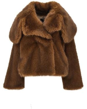 BB COUTURE 'Barbra' Faux Fur Jacket - Brown