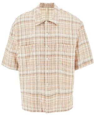 sunflower 'Adam' Shirt With Check Motif - Natural