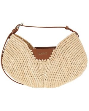 Loewe Raffia And Leather Medium 'Swing' Bag - Natural
