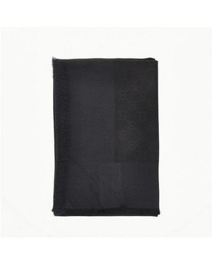 Gucci Silk And Cotton-Blend Scarf - Black