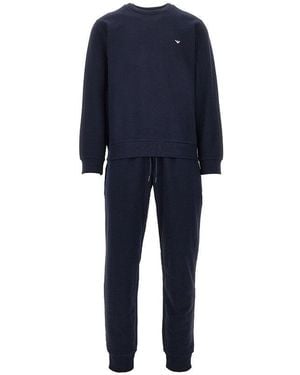 EA BODYWEAR Cotton-Blend Loungewear Set - Blue