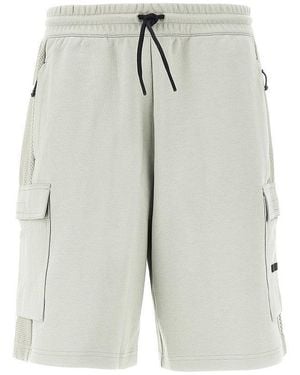 EA7 Cargo Sweatshorts With Mesh Inserts - Gray