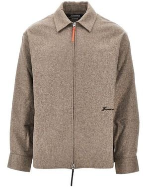 Jacquemus 'Flash' Wool Shirt - Brown