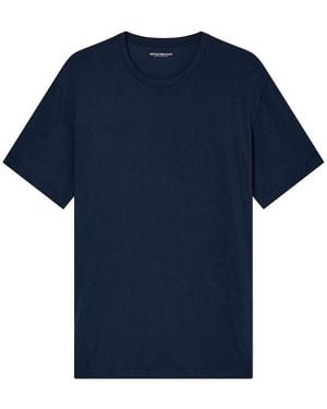 EA BODYWEAR Stretch Modal Crewneck T-Shirt - Blue