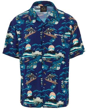 Mauna Kea Printed Viscose Shirt - Blue