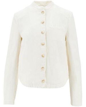 Emporio Armani Garment-Dyed Denim Jacket - White