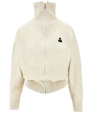 Isabel Marant Cardigan Full-Zip 'Axelle' Donna - Bianco
