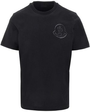 Moncler Rubberized Logo T-Shirt - Black