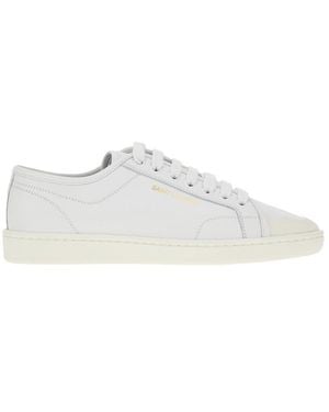 Saint Laurent 'Gym' Leather Trainers - White