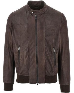 Dacute Biker M Leather Jacket - Brown