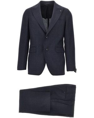 Tagliatore Virgin Wool Tailored Suit - Blue