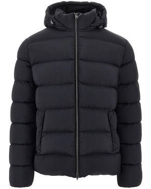 Herno Nylon Microfiber Goose Down Jacket - Blue