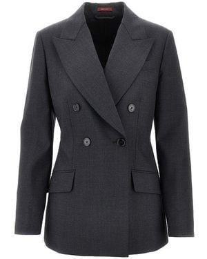 Gucci Wool Double-Breasted Jacket - Black