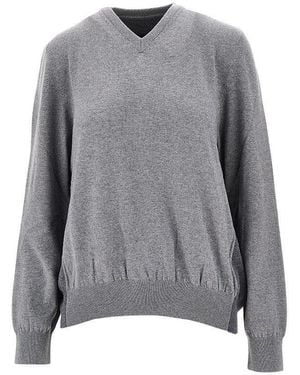 Phoebe Philo Wool Jumper With Sculpted Back - Grey