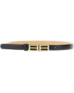 Balenciaga Bolero Bb Leather Belt - Natural