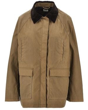 TOTEME Waxed Cotton Country Jacket - Brown