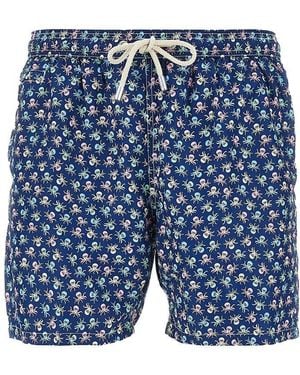 MC2 Saint Barth Polpy Print Swim Shorts - Blue