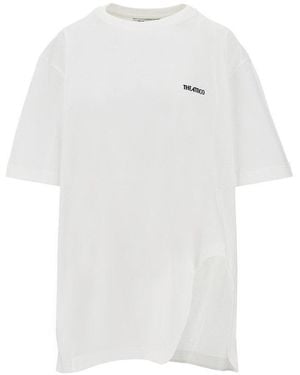 The Attico Oversized T-Shirt With Moulded Hem - White